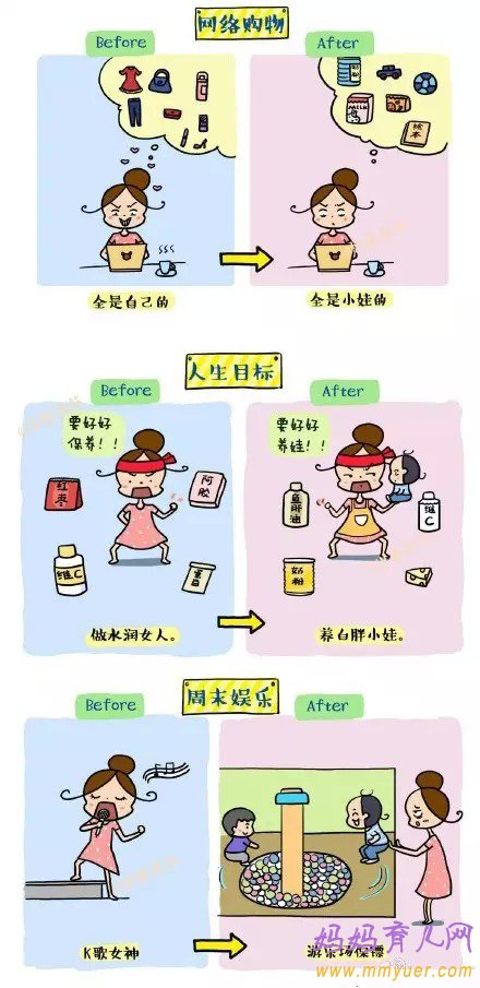 女人当妈后翻天覆地的变化 条条都中招（漫画）