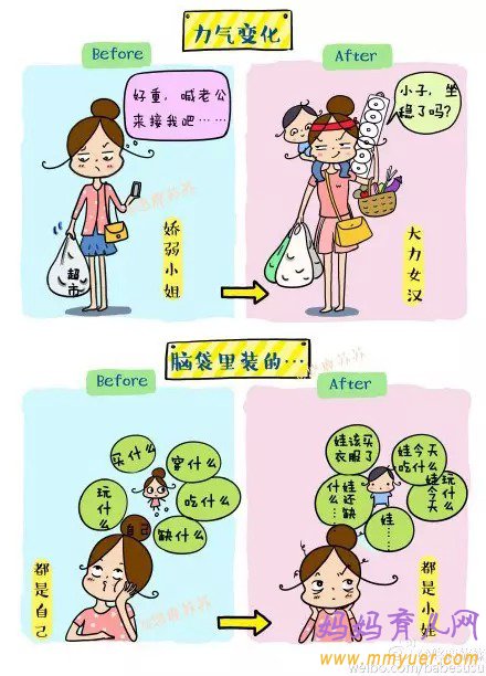 女人当妈后翻天覆地的变化 条条都中招（漫画）